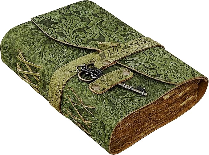 SH SHIFAA HANDICRAFT Vintage Paper Leather Bound Journal