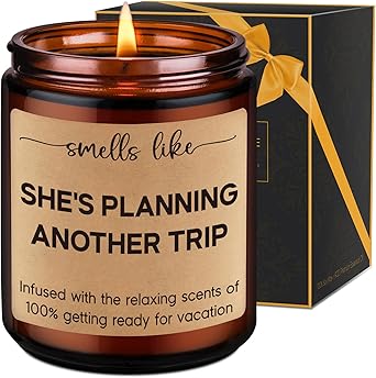 She's Planning Another Trip Candle