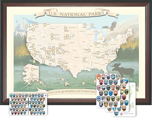 National Park Sticker Map