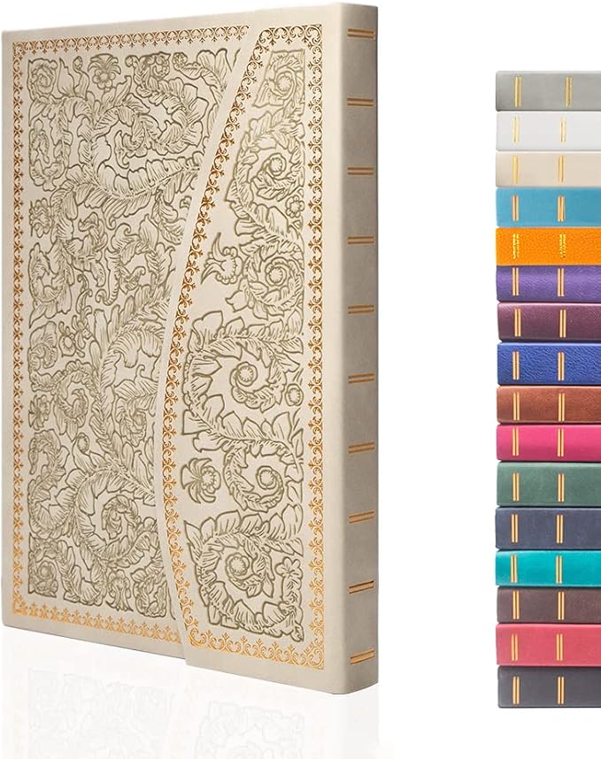 VICTORIA'S JOURNALS Vintage Faux Leather Magnet Journal